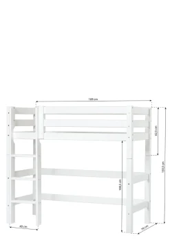 ECO Luxury' Mittelhochbett weiß 160 x 70 cm