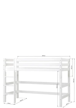 ECO Luxury' Mittelhochbett weiß 200 x 90 cm