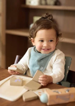 2er-Set Frottee Bandana Lätzchen Sea Green