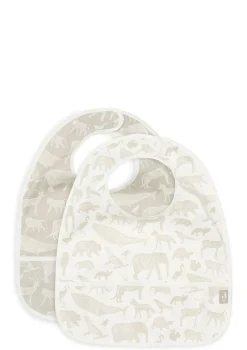 2er-Set Lätzchen 'Animals' Olive Green