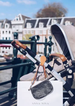 2er-Set Magnet-Clips Leder Braun