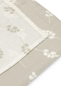 2er-Set Mulltücher 'Twig Olive Green' 115 x 115 cm