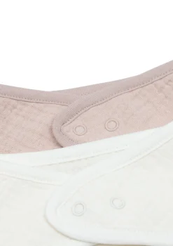 2er-Set Musselin Bandana Lätzchen Wild Rose / Oatmeal