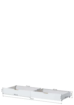 2er-Set Schubladen weiß