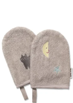 2er-Set Waschlappen 'Paw' Moon Cat