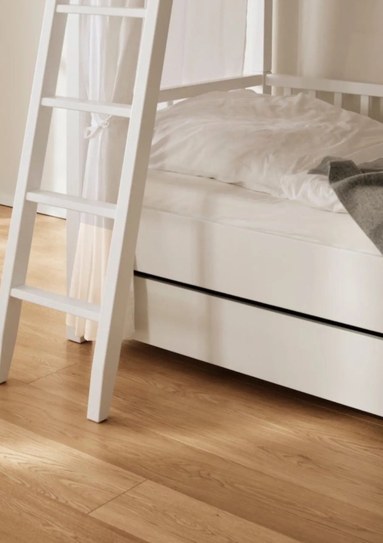 Etagenbett hoch weiß 200 x 90 cm