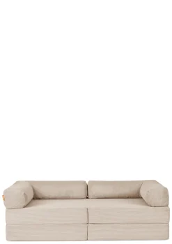 Family Sofa Cord Creme Beige