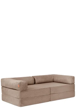 Family Sofa Cord Karamell Beige