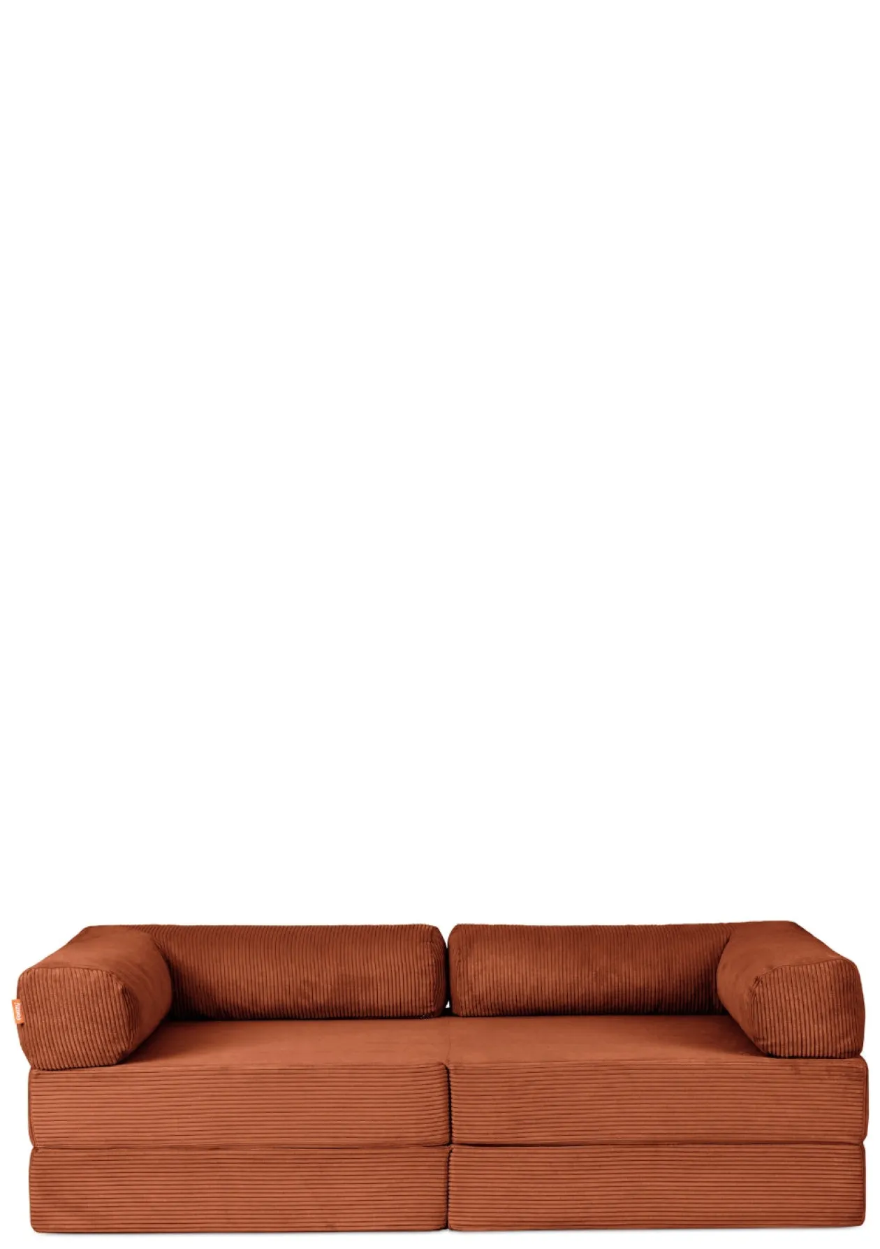 Family Sofa Cord Rost Orange