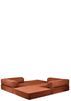 Family Sofa Cord Rost Orange