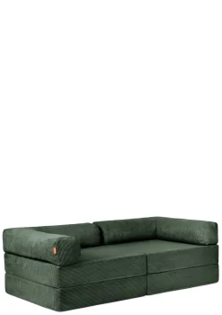 Family Sofa Cord Tannen Grün