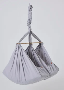 Federwiege 'Premium' für Zwillinge Grau