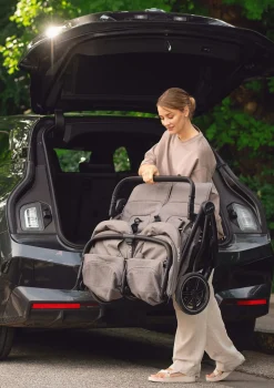 Geschwisterbuggy 'TRVL dubl' Caviar