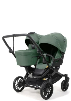 Geschwister-Kinderwagen-Set 'Double SENTO FLAT+' Urban Green
