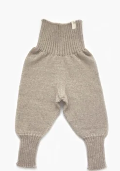 Gestrickte Babyhose zum Mitwachsen beige