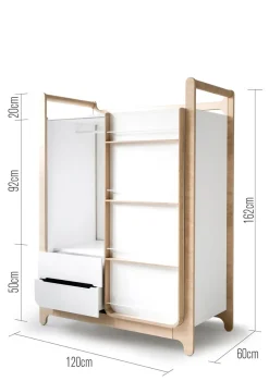 H Kleiderschrank White