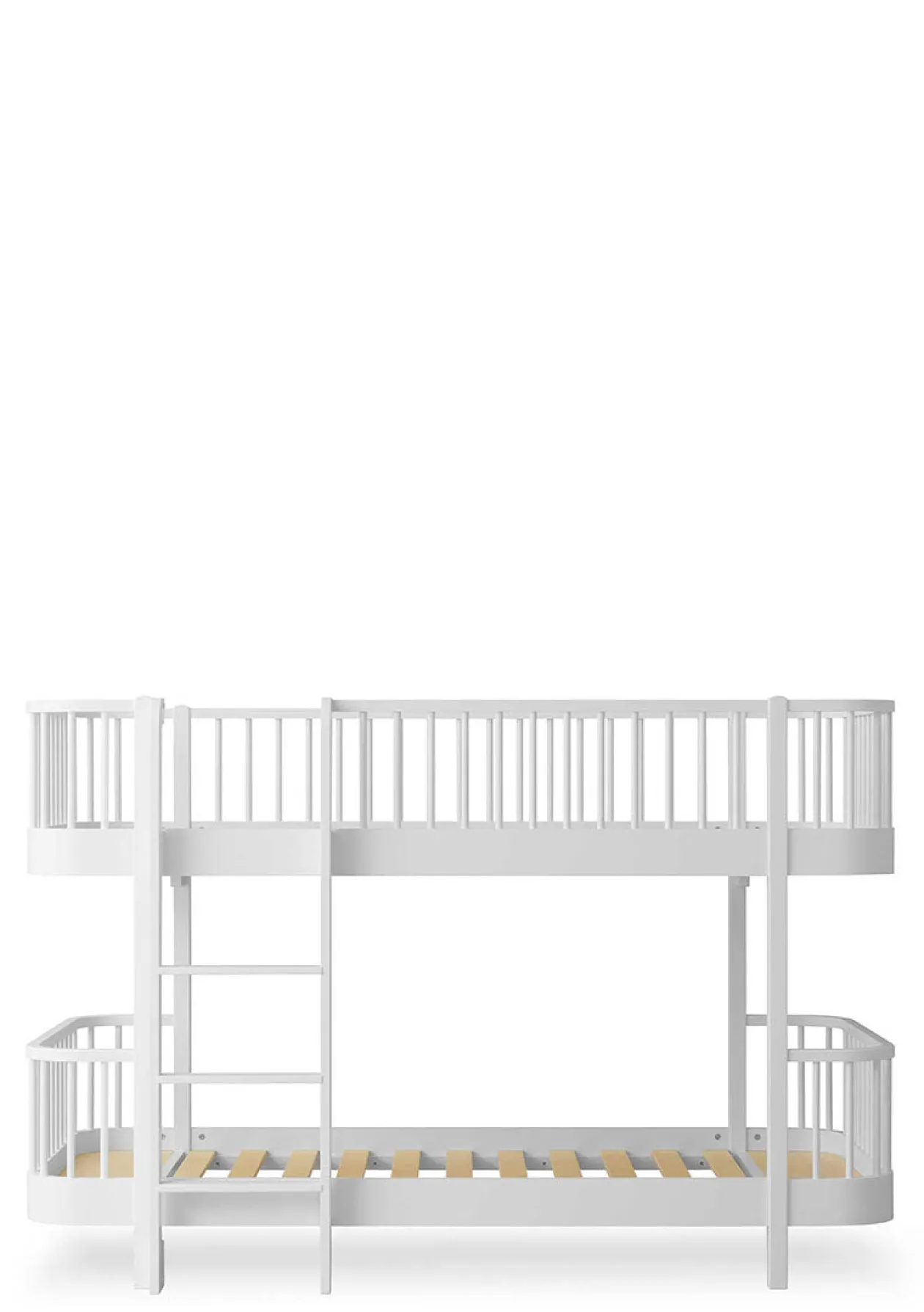 halbhohes Etagenbett 'Wood Original' Weiss 200 x 90 cm