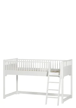 halbhohes Hochbett 'Seaside Classic' weiß 200 x 90 cm