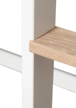 halbhohes Hochbett 'Wood Mini+' weiß / Eiche 162 x 68 cm