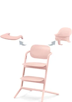 Hochstuhl 'Lemo' 3-in-1 Set Pearl Pink / Light Pink