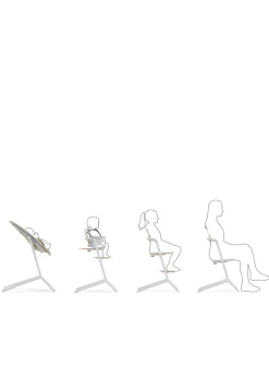 Hochstuhl 'Lemo' 4-in-1 Set Sand White / White