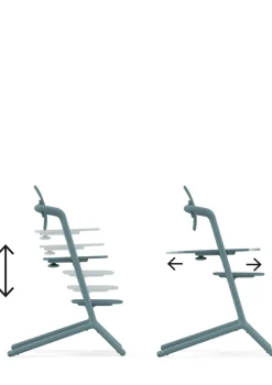 Hochstuhl 'Lemo' 4-in-1 Set Stone Blue / Mid Blue