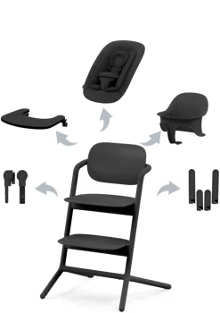 Hochstuhl 'Lemo' 4-in-1 Set Stunning Black / Black