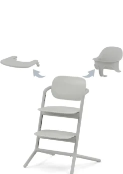 Hochstuhl 'Lemo' 3-in-1 Set Suede Grey / Mid Grey