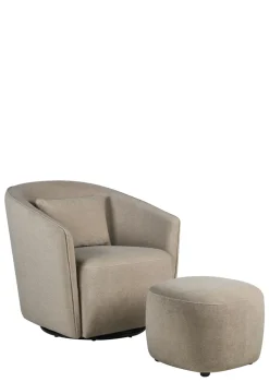 Hocker 'Gomi' Mohair Latte