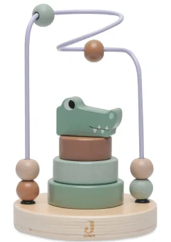 Holz Motorikschleife 'Jungle Jambo' Croco