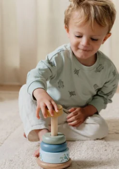 Holz Stapelturm mit Ringen 'Forest Friends'