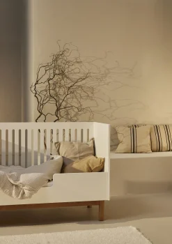 2-in-1 Babybett Bank 'Mood' Weiß 140 x 70 cm