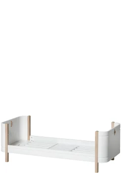 Juniorbett 'Wood Mini+' weiß / Eiche 162 x 68 cm