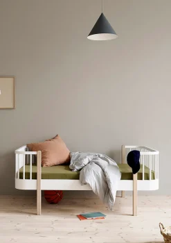 Juniorbett 'Wood Original' weiß / Eiche 160 x 90 cm