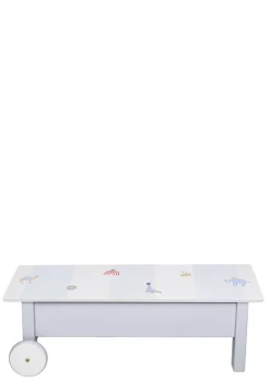 Kinderbank hellblau handbemalt