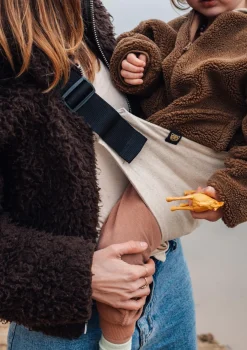 Kindertrage Leinen Sand