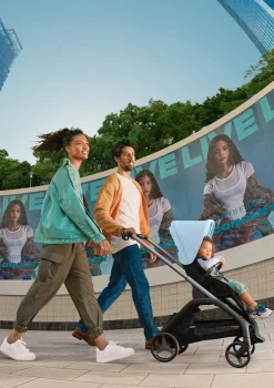 Kinderwagen 'Dragonfly' Schwarz / Waldgrün