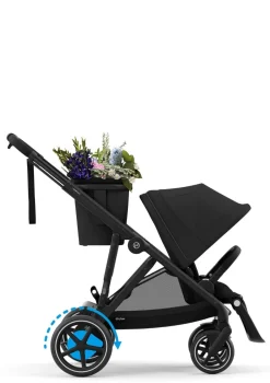 Kinderwagen 'e-Gazelle S' Black / Moon Black