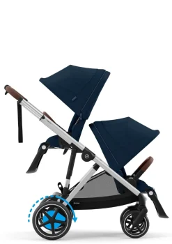 Kinderwagen 'e-Gazelle S' Silver / Ocean Blue