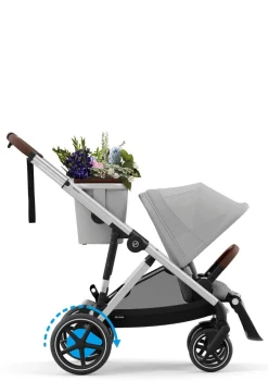 Kinderwagen 'e-Gazelle S' Silver / Stone Grey