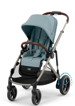 Kinderwagen 'e-Gazelle S' Taupe / Stormy Blue