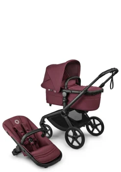 Kinderwagen-Set 'Fox 5 Renew' Schwarz / Dark Cherry