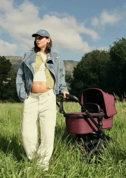 Kinderwagen-Set 'Fox 5 Renew' Schwarz / Dark Cherry