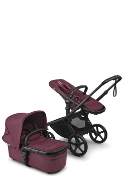 Kinderwagen-Set 'Fox 5 Renew' Schwarz / Dark Cherry