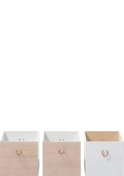 Kisten 'Wood' weiß/eiche