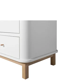 Kleiderschrank 'Wood' 3-türig weiss / Eiche