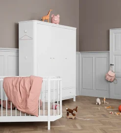 Kleiderschrank 'Wood' 3-türig weiss