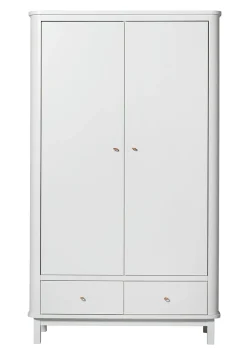 Kleiderschrank 'Wood' 2-türig weiss