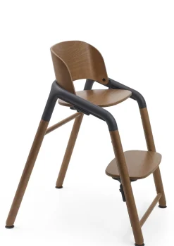 Komplettes Hochstuhl-Set 'Giraffe' warmes Holz / Grau