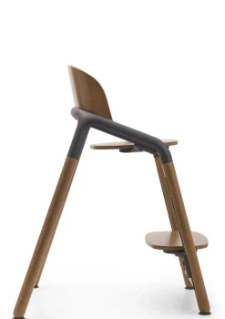 Komplettes Hochstuhl-Set 'Giraffe' warmes Holz / Grau